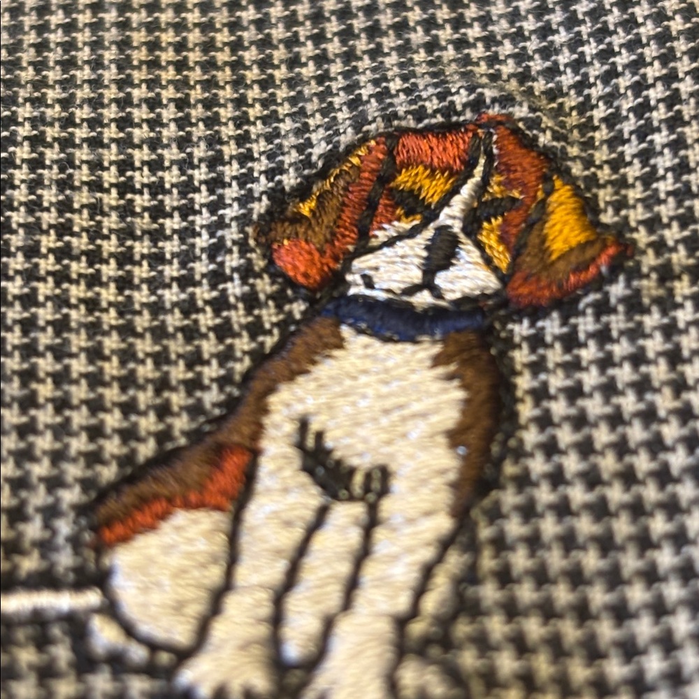 Teddi Checkered Embroidered Dogs Shirt medium - Picture 3 of 8